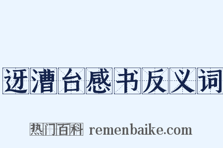 迓漕台感书反义词是什么意思的图片